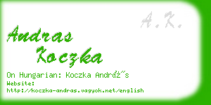 andras koczka business card